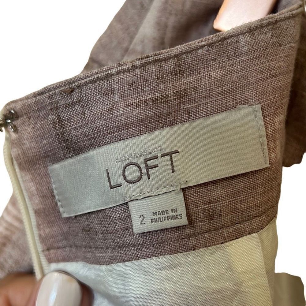 ‎LOFT 100% Linen Straight Mini Skirt - Picture 5 of 9
